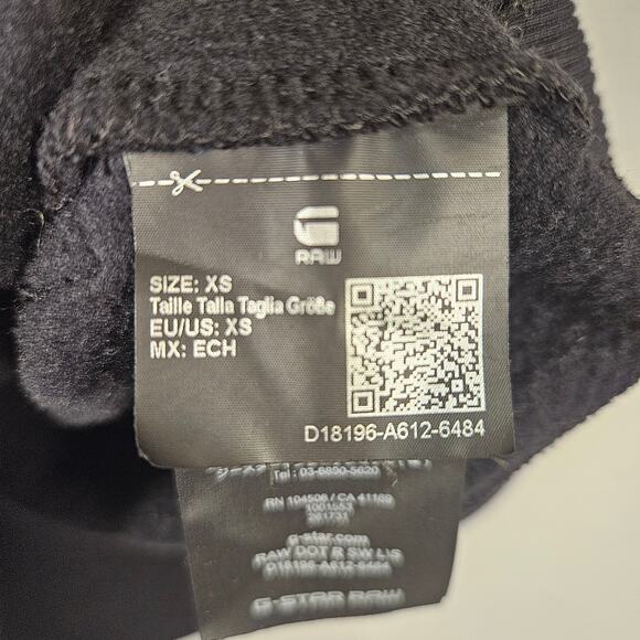 G-STAR RAW DOT Sweater Sweatshirt Mens XS Dark Black Graphic Crewneck Streetwear - Picture 11 of 15